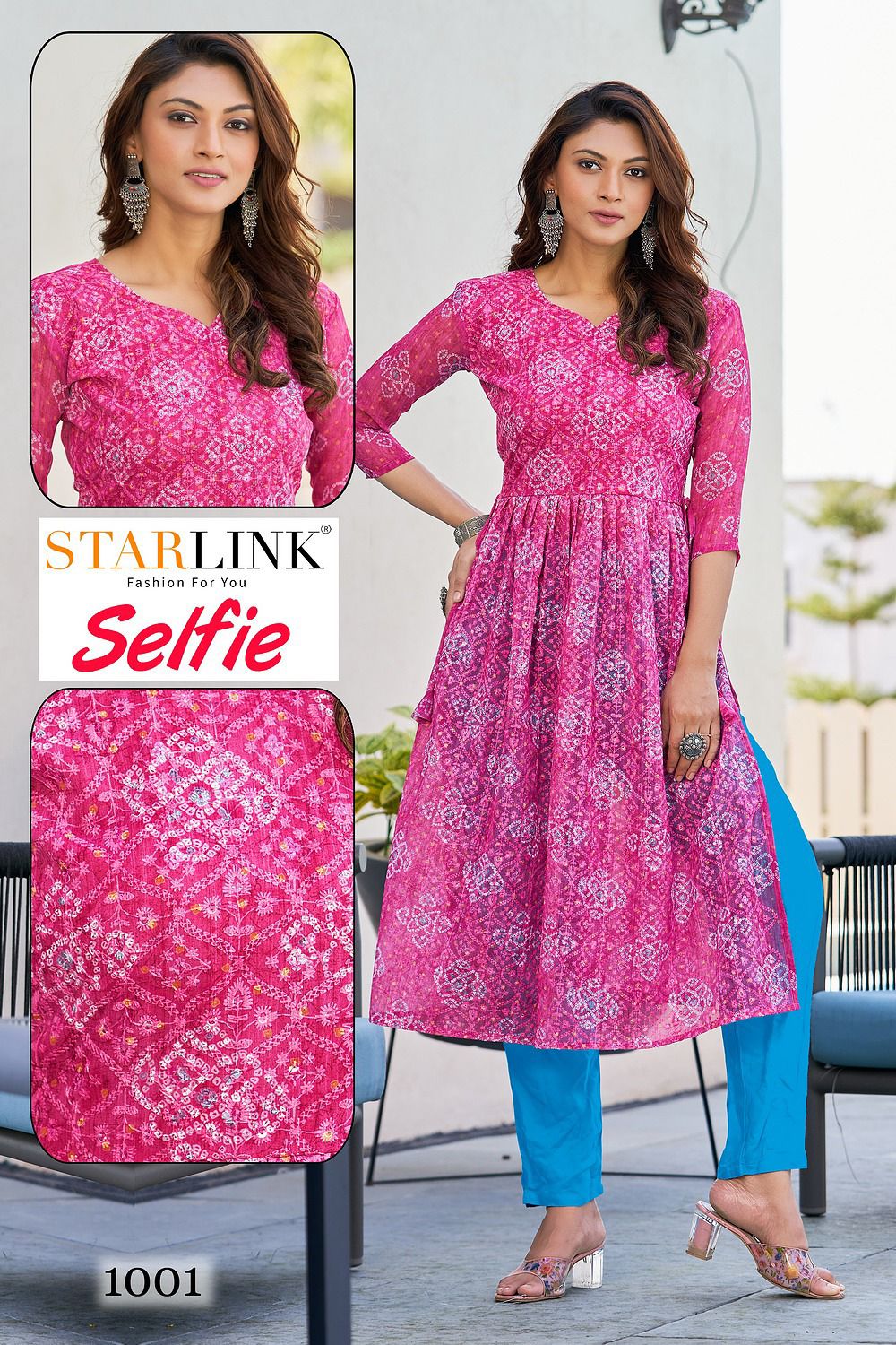 Starlink Selfie Wholesale Georgette Designer Kurtis Catalog